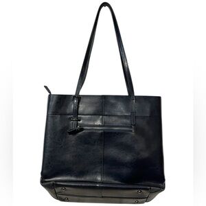 Elegant Blue Leather Tote Bag Purse pocketbook